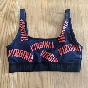Pink VS Collegiate Collection University of Virginia UVA Sports Bra